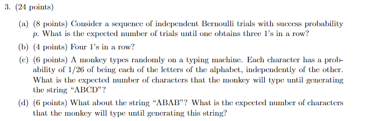 Solved A Points Consider A Sequence Of Independent Chegg