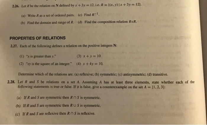 Solved Let R Be The Relation On N Defined By X Y Chegg