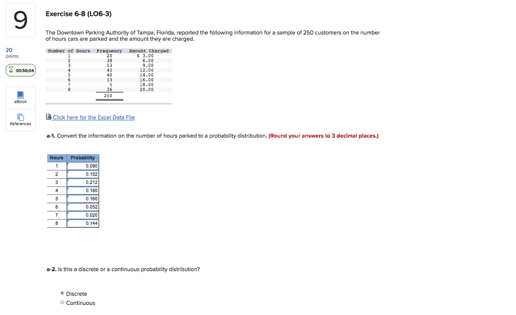 Solved 9 Exercise 6 8 LO6 3 The Downtown Parking Authority Chegg