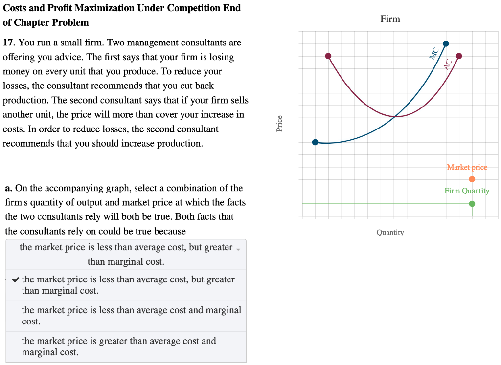 Solved Costs And Profit Maximization Under Competition End Chegg