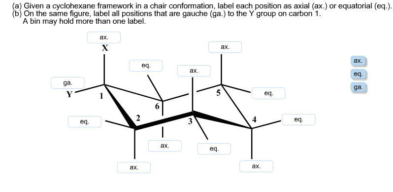 Given A Cyclohexane Framework In A Chair Conformation, | Chegg.com