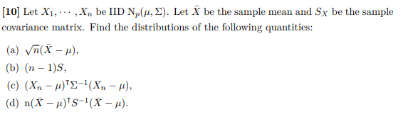 Solved 10 Let X 1 Cdots X N Be IID