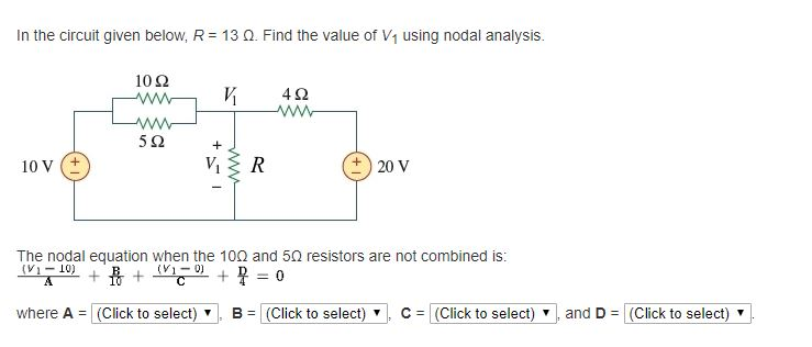 Solved In The Circuit Given Below R Find The Value Of Chegg