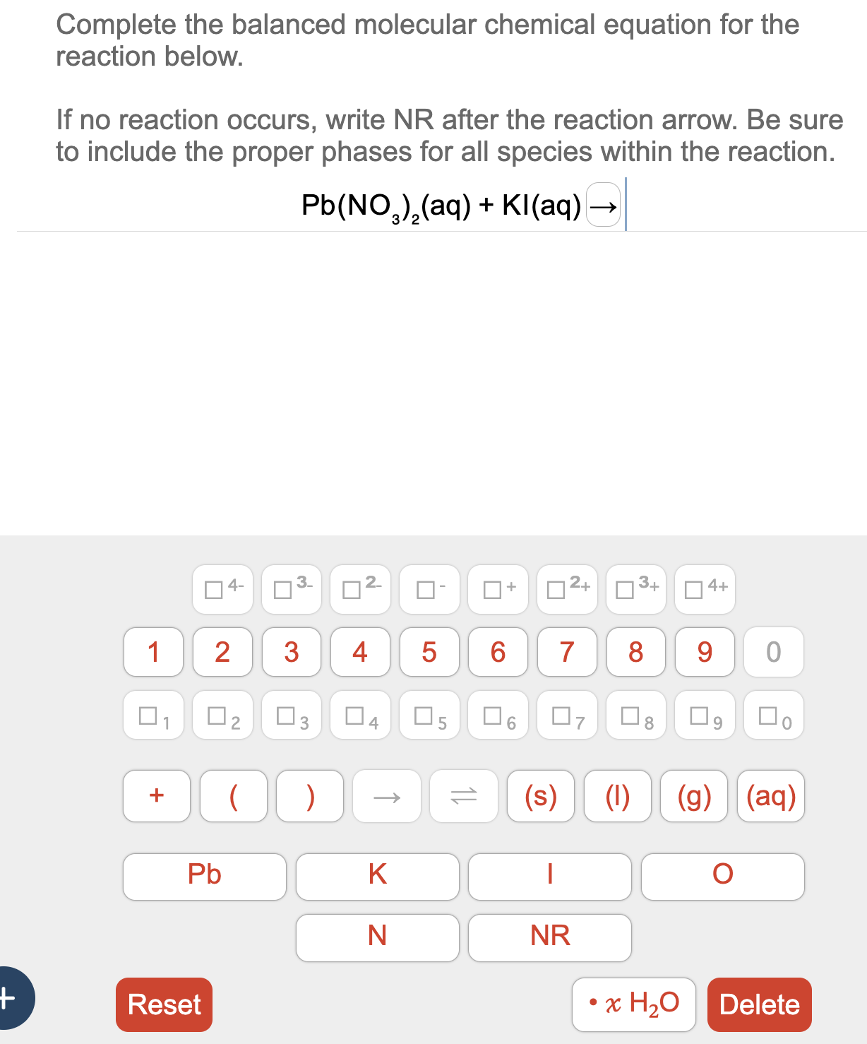 Solved Complete The Balanced Molecular Chemical Equation For Chegg