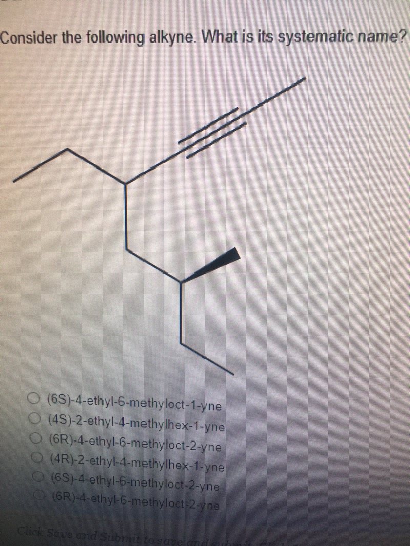 Solved Consider The Following Alkyne What Is Its Systematic Chegg