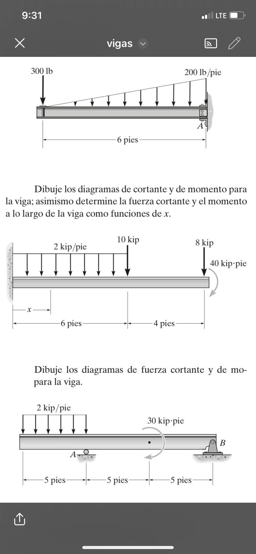 Pies D Dibuje Los Diagramas De Cortante Chegg Mx