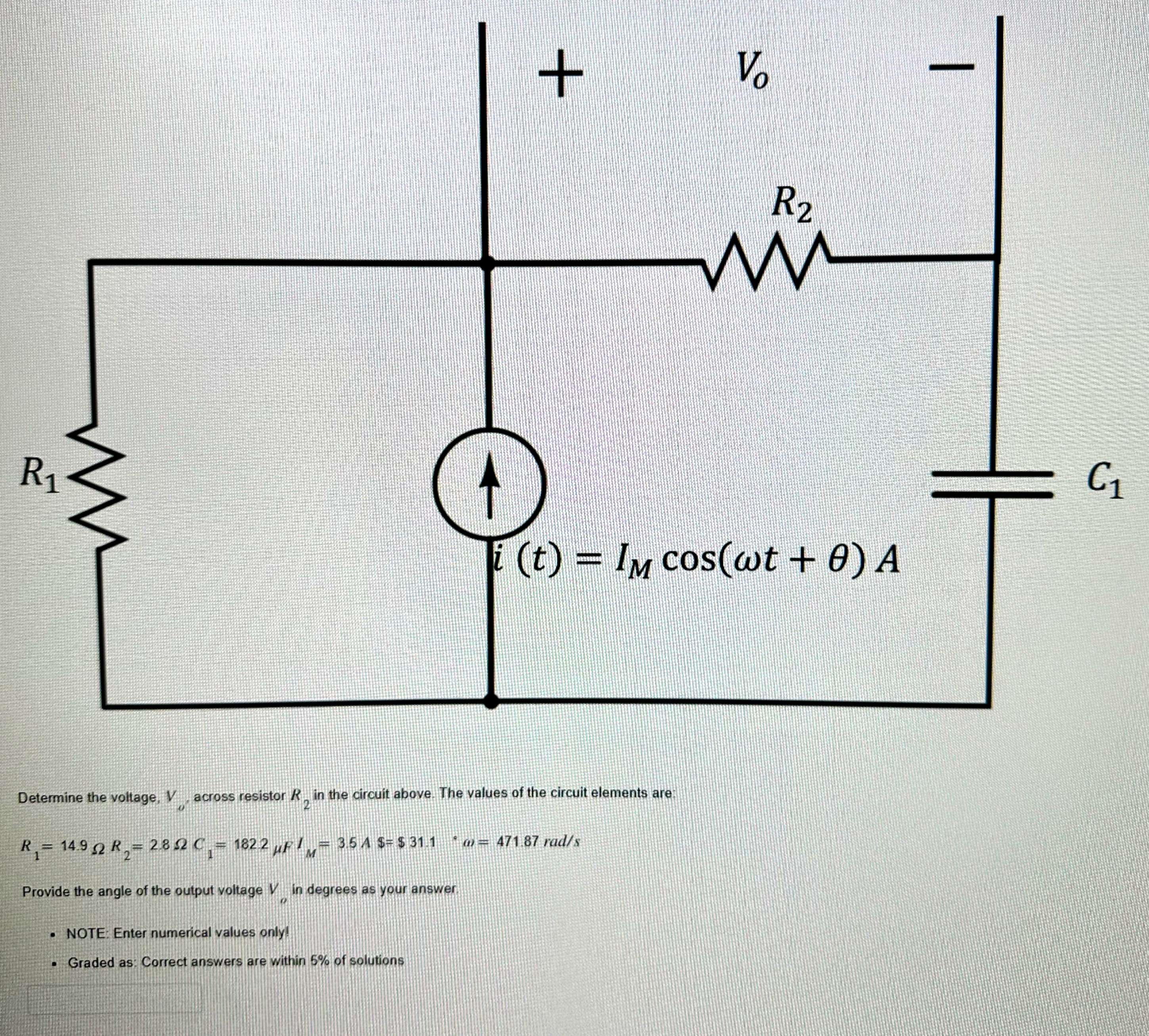 Solved Determine The Voltage Vv Across Resistor R In The Chegg