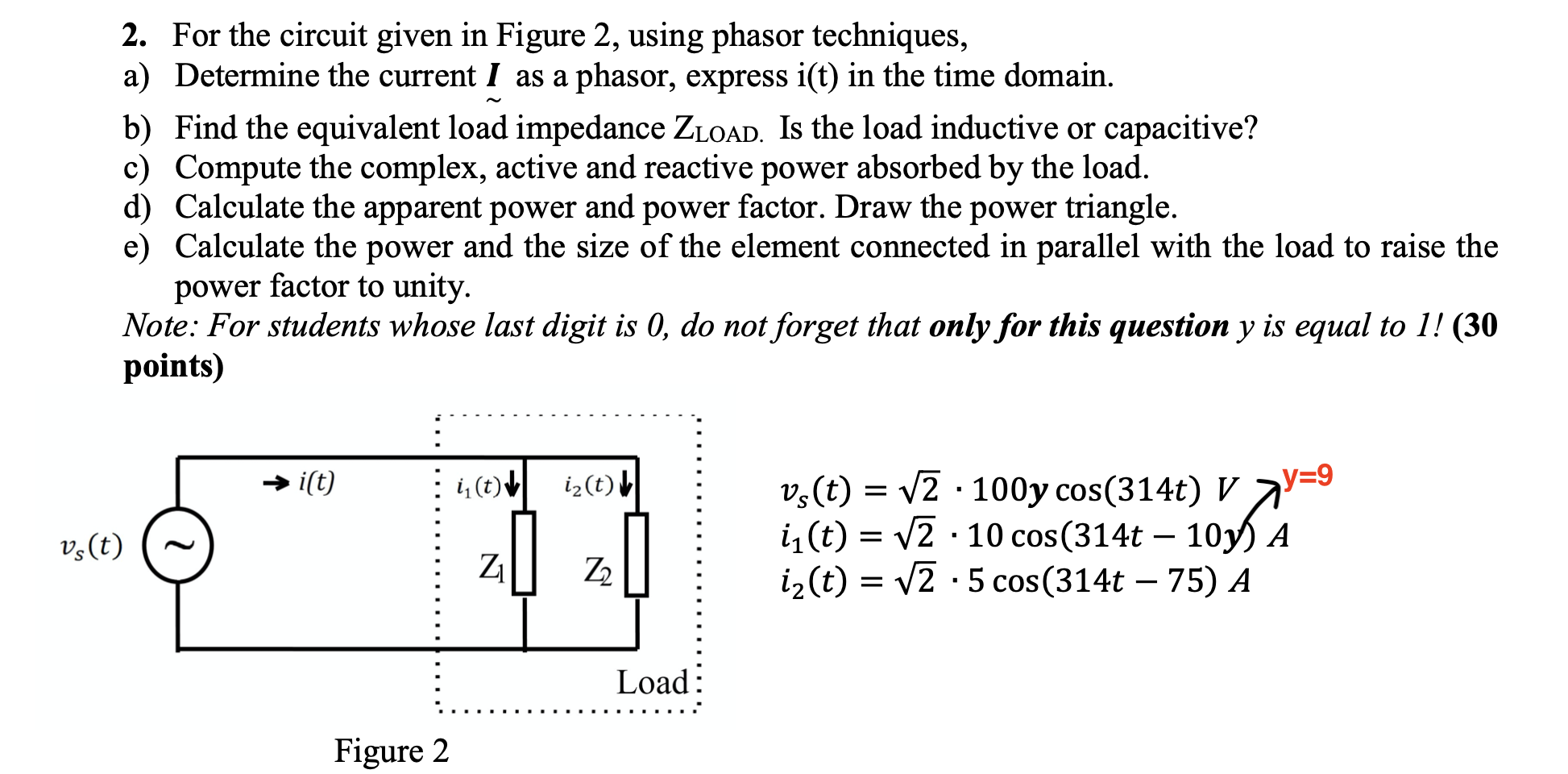 Solved For The Circuit Given In Figure Using Phasor Chegg