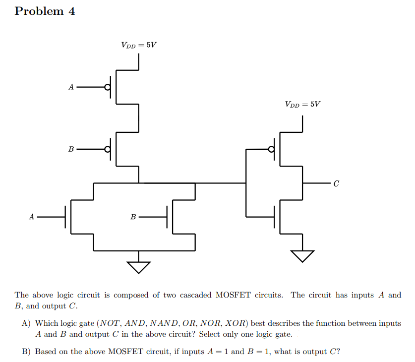 Solved Problem 4 The Above Logic Circuit Is Composed Of Two Chegg