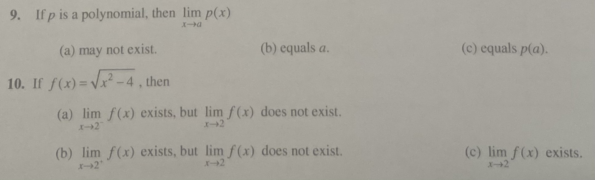 Solved 9 If P Is A Polynomial Then Lim X Chegg