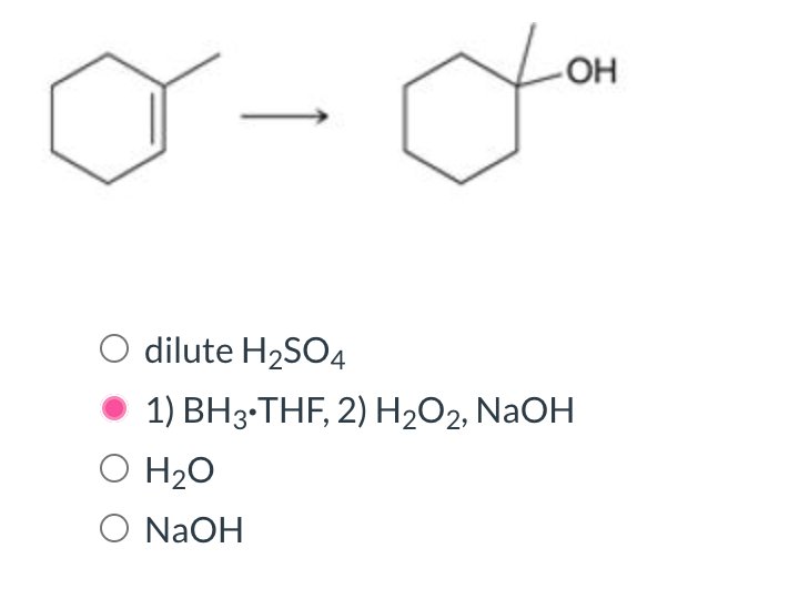 Solved Dilute H So Bh Thf H O Naoh H O Naoh Chegg