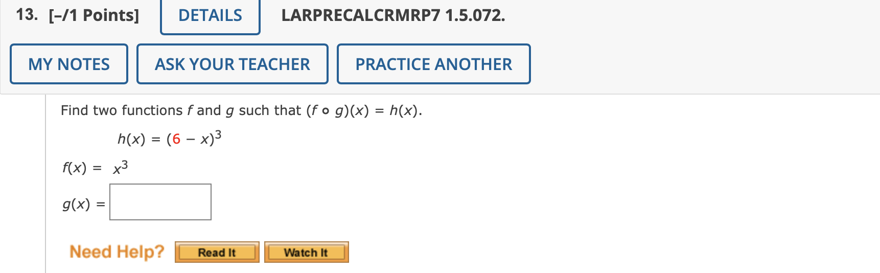 Solved Find Two Functions F And G Such That Fg X H X Chegg