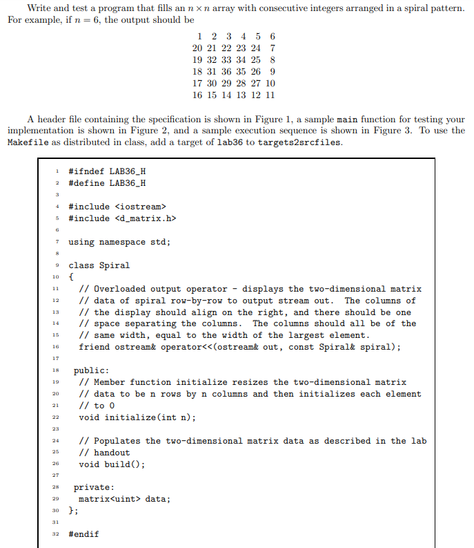 Solved Write And Test A Program That Fills An Nn Array With Chegg