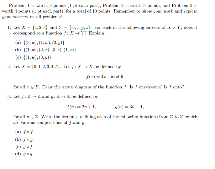 Solved 1 Let X 1 2 3 And Y W X Y Z For Each Of The Chegg