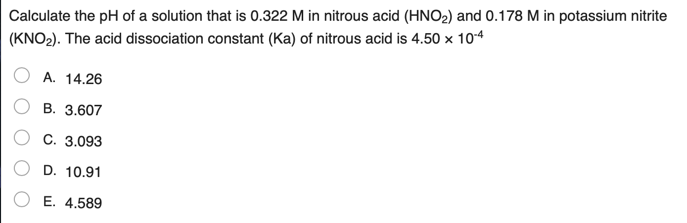 Solved Calculate The PH Of A Solution That Is 0 322 M In Chegg