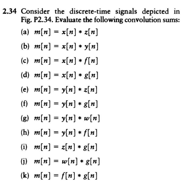 Solved Consider The Discrete Time Signals Depicted In Chegg