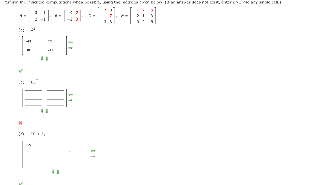 Solved Perform The Indicated Computations When Possible Chegg