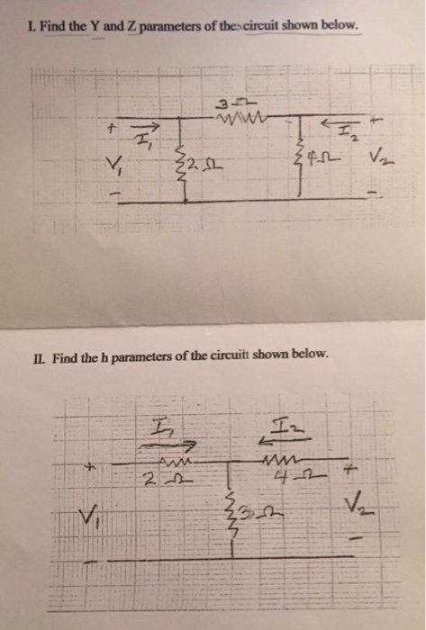 Solved Find The Y And Z Parameters Of The Circuit Shown Chegg