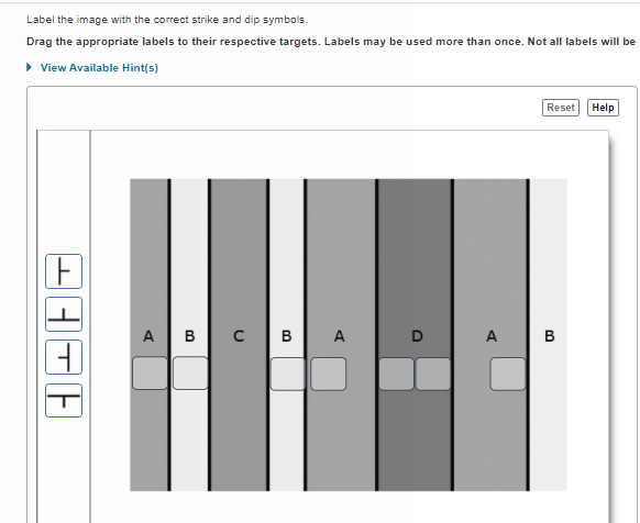 Solved Label The Image With The Correct Strike And Dip Chegg