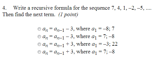 recursive formula in geometric sequence