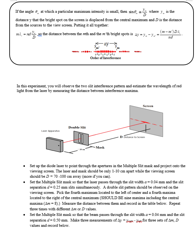 Solved If The Angle W At Which A Particular Maximum Chegg