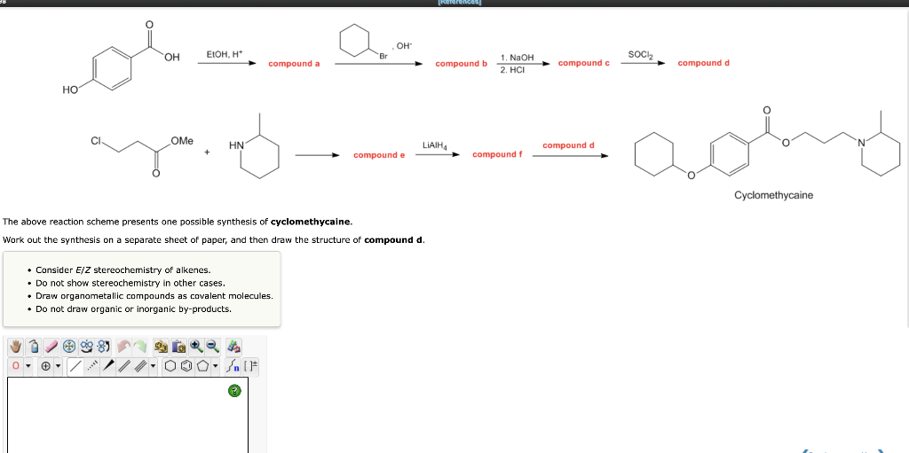 Solved Etoh H Compound A Cyclomethycaine The Above Chegg