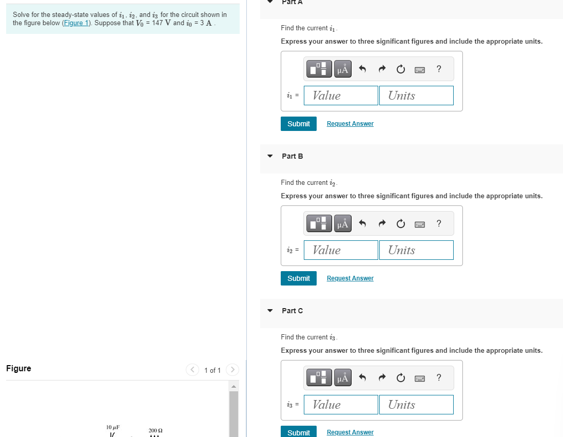 Solved Solve For The Steady State Values Of I I And I Chegg