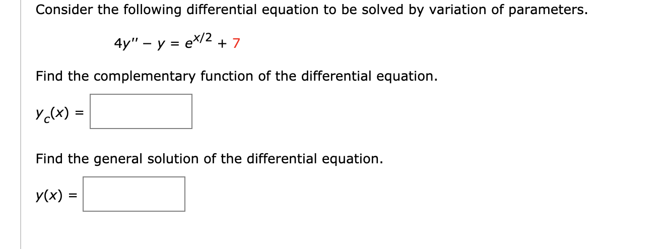 Solved Consider The Following Differential Equation To Be Chegg