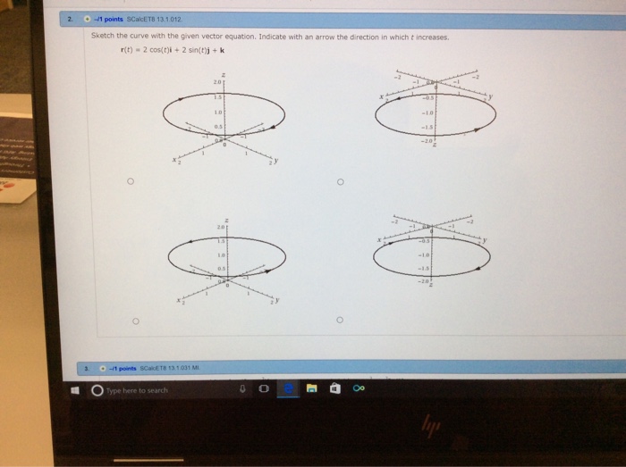 Solved Sketch The Curve With The Given Vector Equation Chegg