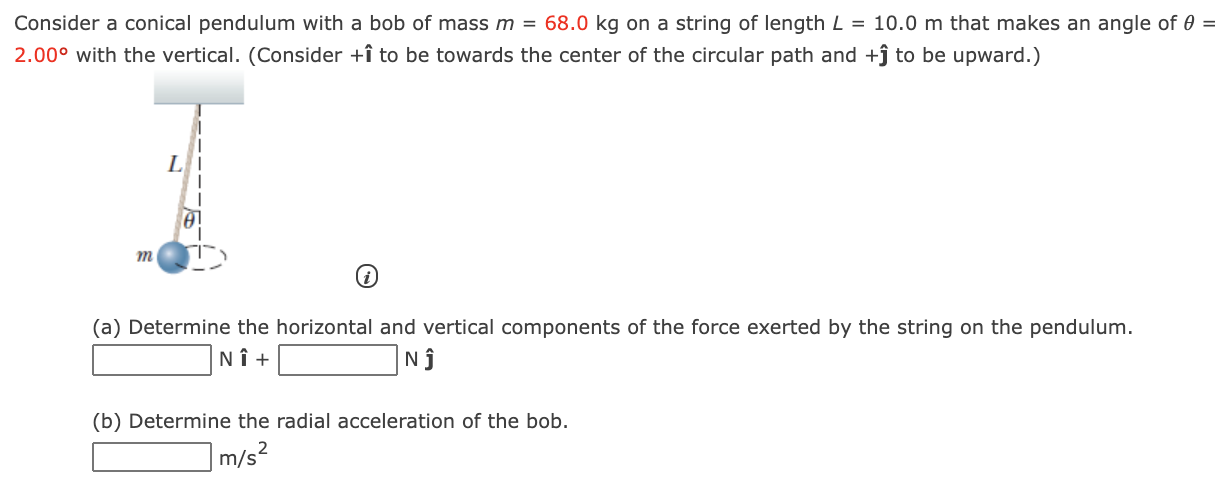 Solved Consider A Conical Pendulum With A Bob Of Mass M Chegg