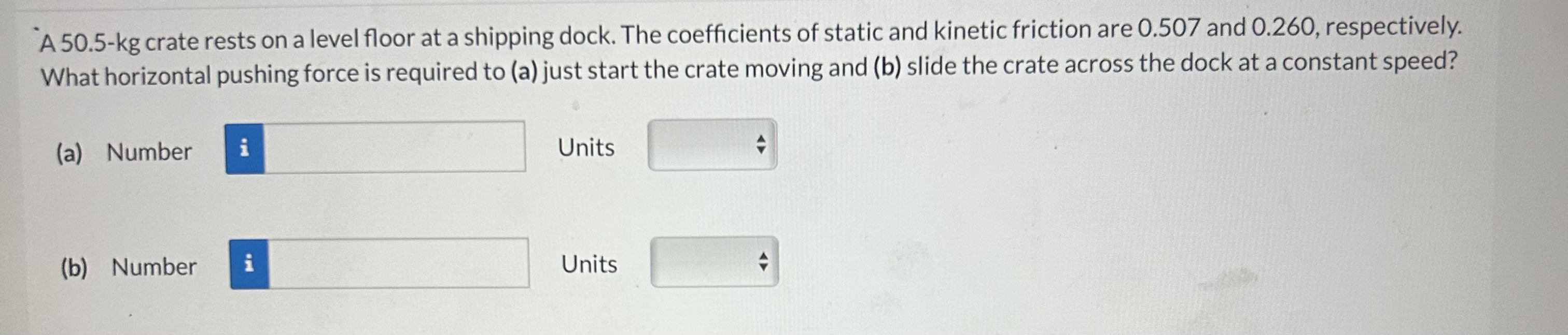 Solved A Kg Crate Rests On A Level Floor At A Shipping Chegg