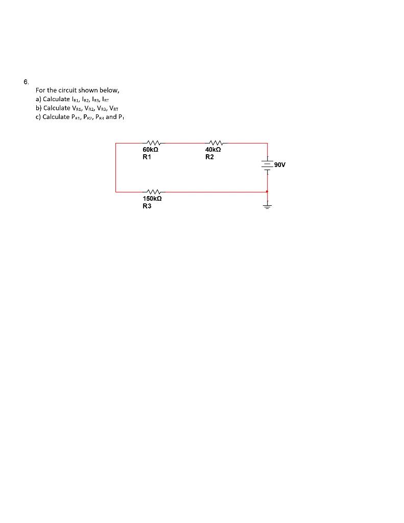 Solved 5 Using The Voltage Divider Rule Calculate The Chegg