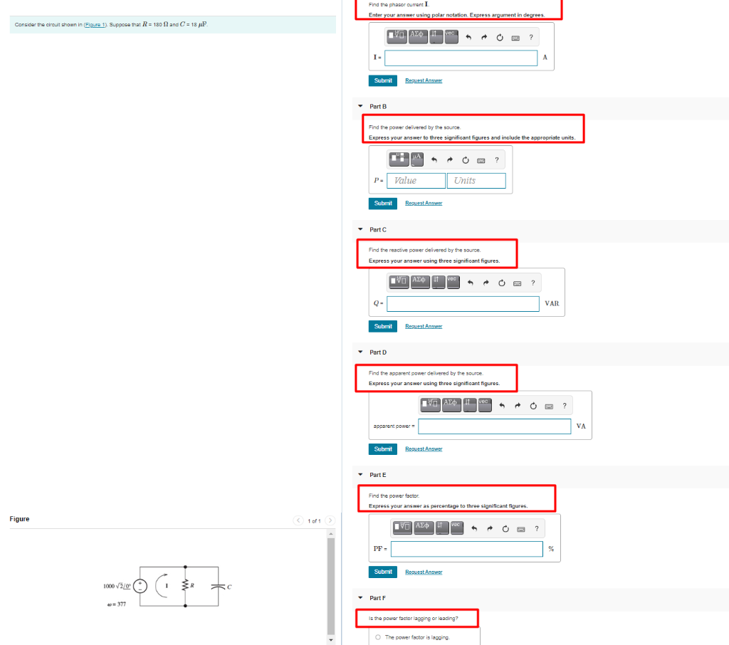 Solved Find The Phasor Current I Enter Your Answer Using Chegg