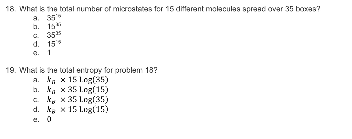 Solved What Is The Total Number Of Microstates For Chegg