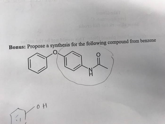 Solved Bonus Propose A Synthesis For The Following Compound Chegg