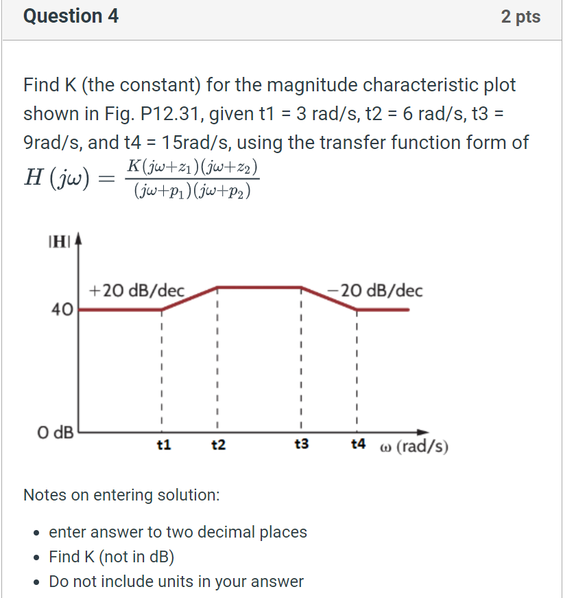 Solved Find K The Constant For The Magnitude Chegg