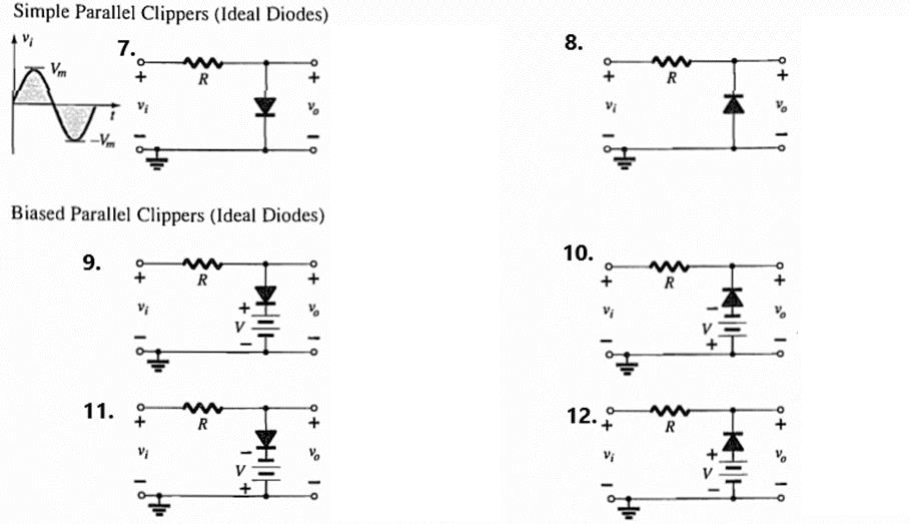 Solved Please Solve The Following Clamper Circuits For Each Chegg