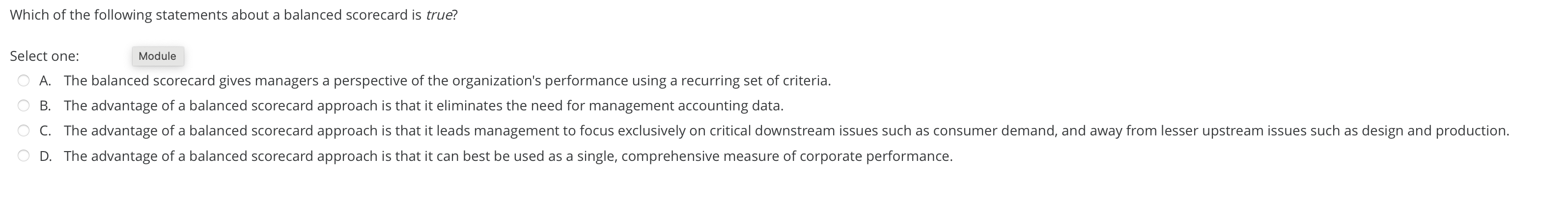 Solved Which Of The Following Statements About A Balanced Chegg