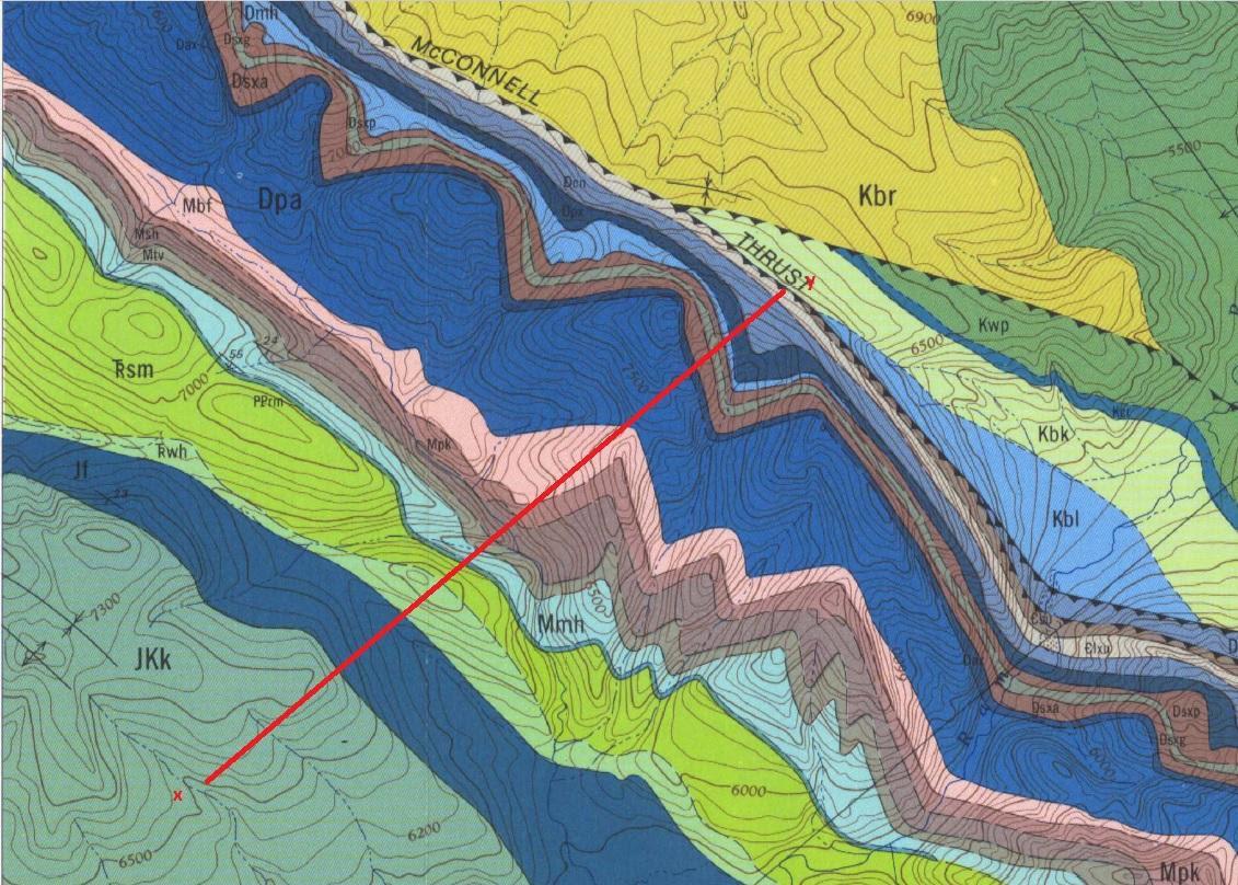 Draw A Geological Cross Section Along The Transect Chegg