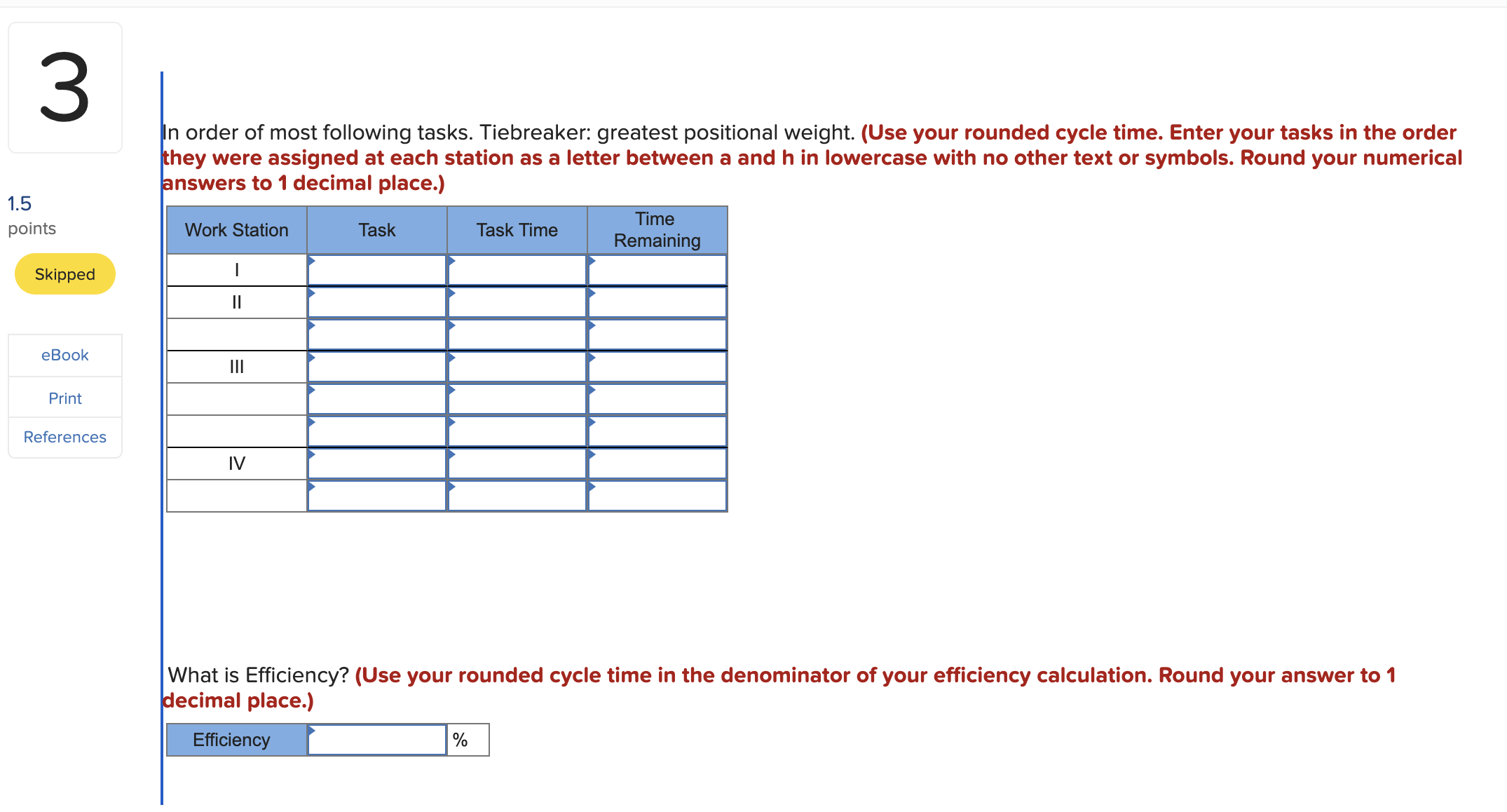 Solved A Manager Wants To Assign Tasks To Workstations As Chegg