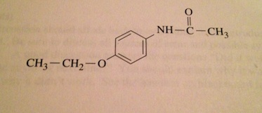 how to write a phenacetin equation?