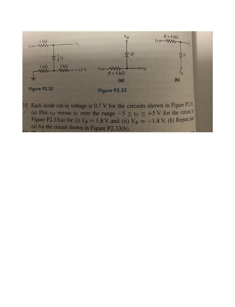 Solved Figure P Figure P Each Diode Cut In Voltage Chegg