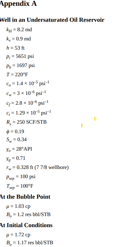 Solved Assume A Production Rate Of 150 STB D And A Chegg