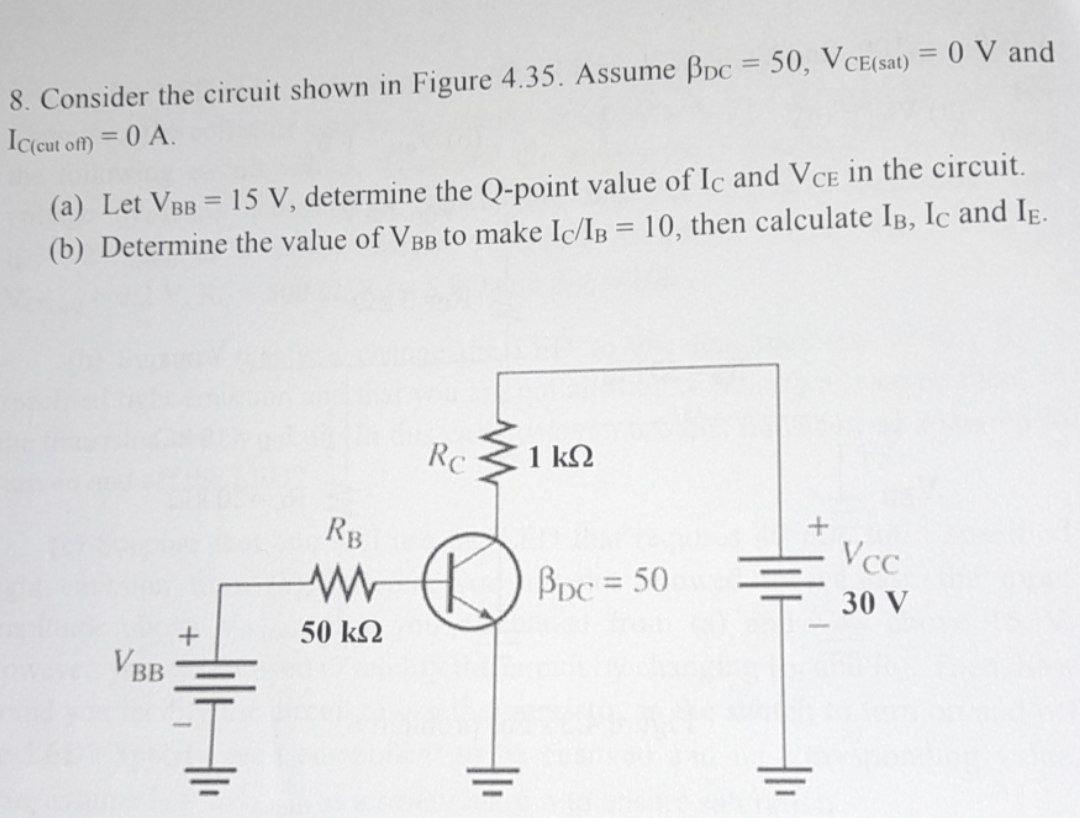 Solved 8 Consider The Circuit Shown In Figure 4 35 Assume Chegg