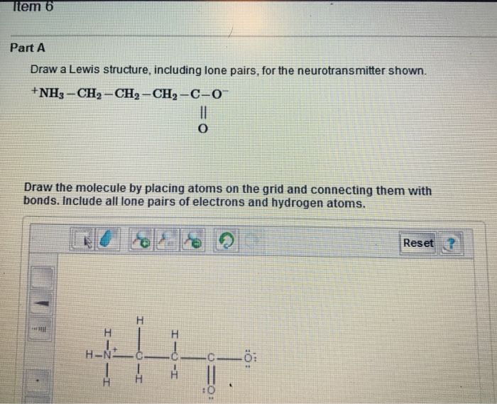 Solved Draw A Lewis Structure Including Lone Pairs For The Chegg