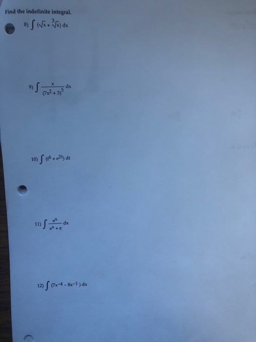 Solved Find The Indefinite Integral X X Dx X X Chegg