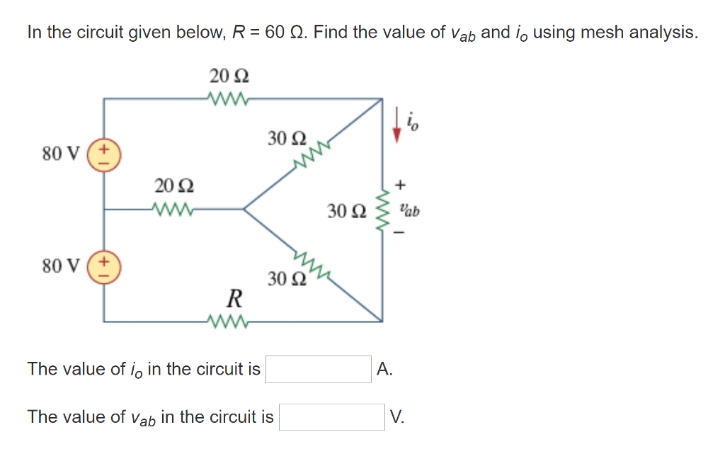 Solved In The Circuit Given Below R Find The Value Of Chegg