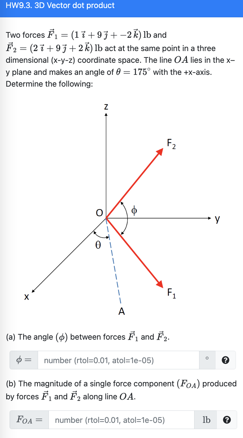 Solved Two Forces F K Lb And F K Lb Act Chegg