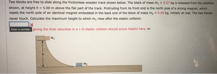 Solved Two Blocks Are Free To Slide Along The Frictionless Chegg