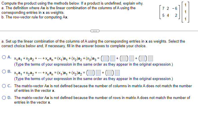 Solved Compute The Product Using The Methods Below If A Chegg